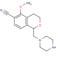 1255209-23-4 5-methoxy-1-(piperazin-1-ylmethyl)-3,4-dihydro-1H-isochromene-6-carbonitrile chemical structure