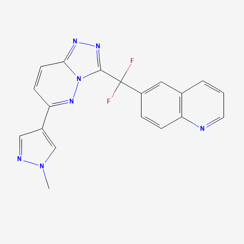 943540-75-8 6-[difluoro-[6-(1-methylpyrazol-4-yl)-[1,2,4]triazolo[4,3-b]pyridazin-3-yl]methyl]quinoline chemical structure