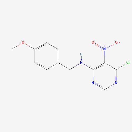 651013-61-5 6-chloro-N-[(4-methoxyphenyl)methyl]-5-nitropyrimidin-4-amine chemical structure