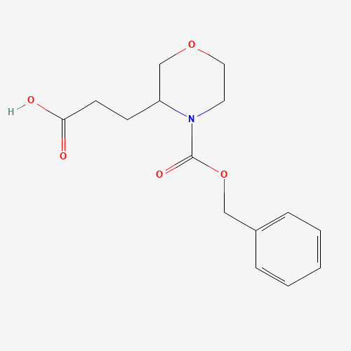 885274-07-7 3-(4-phenylmethoxycarbonylmorpholin-3-yl)propanoic acid chemical structure