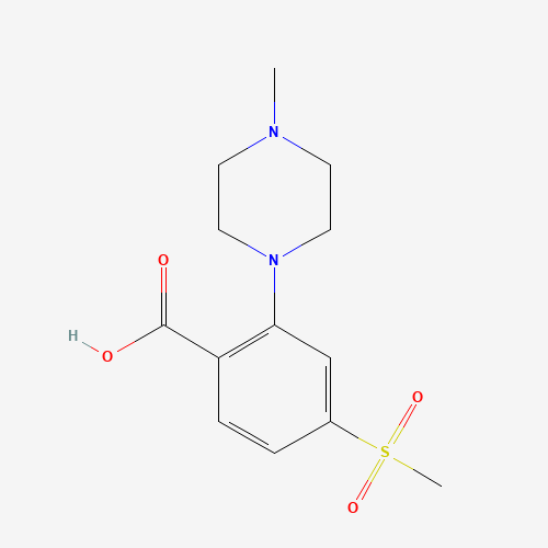 1197193-10-4 2-(4-methylpiperazin-1-yl)-4-methylsulfonylbenzoic acid chemical structure