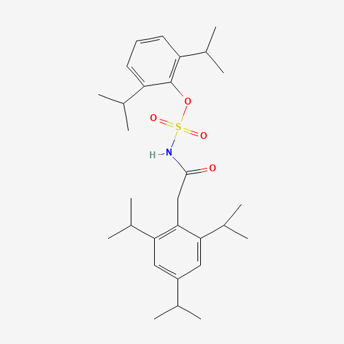 166518-60-1 [2,6-di(propan-2-yl)phenyl] N-[2-[2,4,6-tri(propan-2-yl)phenyl]acetyl]sulfamate chemical structure