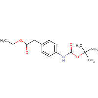 897648-31-6 ethyl 2-[4-[(2-methylpropan-2-yl)oxycarbonylamino]phenyl]acetate chemical structure