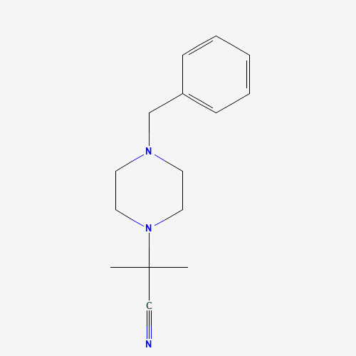 230302-08-6 2-(4-benzylpiperazin-1-yl)-2-methylpropanenitrile chemical structure