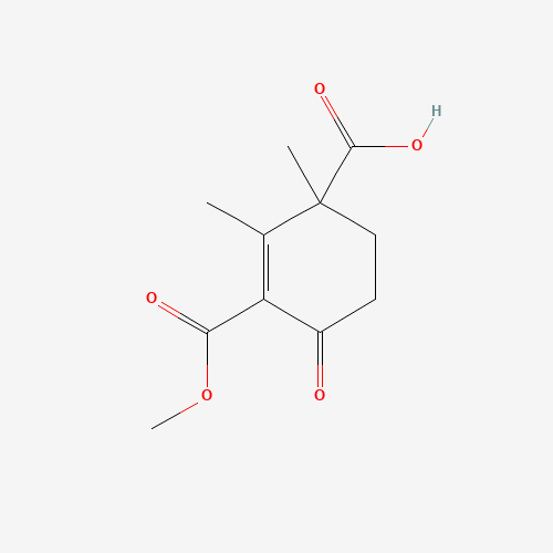 1312535-33-3 3-methoxycarbonyl-1,2-dimethyl-4-oxocyclohex-2-ene-1-carboxylic acid chemical structure