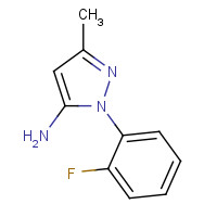 105438-46-8 2-(2-fluorophenyl)-5-methylpyrazol-3-amine chemical structure