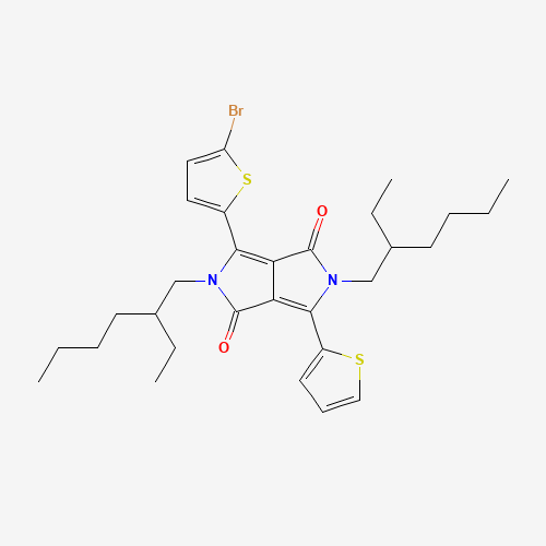 1308671-90-0 4-(5-bromothiophen-2-yl)-2,5-bis(2-ethylhexyl)-1-thiophen-2-ylpyrrolo[3,4-c]pyrrole-3,6-dione chemical structure