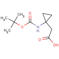1463522-68-0 2-[1-[(2-methylpropan-2-yl)oxycarbonylamino]cyclopropyl]acetic acid chemical structure
