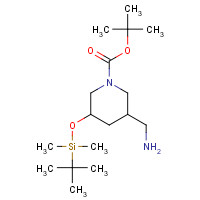 1415793-78-0 tert-butyl 3-(aminomethyl)-5-[tert-butyl(dimethyl)silyl]oxypiperidine-1-carboxylate chemical structure