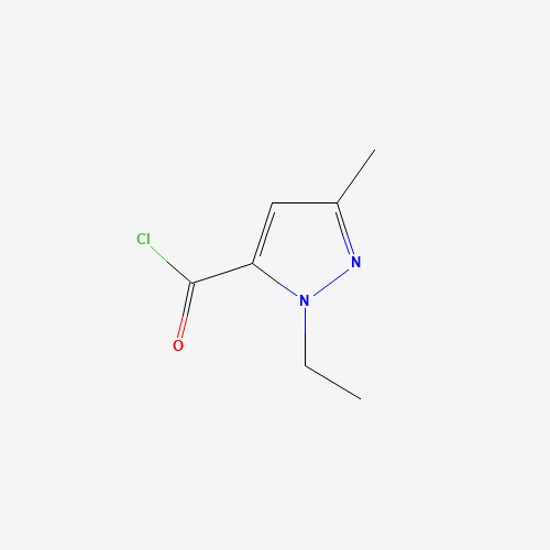 128249-59-2 2-ethyl-5-methylpyrazole-3-carbonyl chloride chemical structure