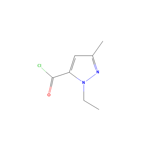 128249-59-2 2-ethyl-5-methylpyrazole-3-carbonyl chloride chemical structure