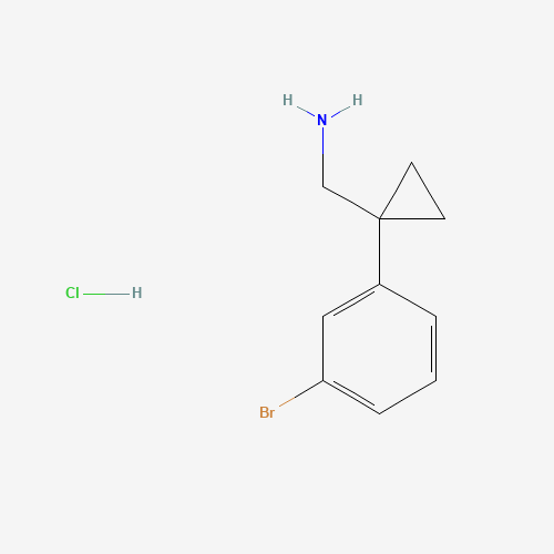 1211373-43-1 [1-(3-bromophenyl)cyclopropyl]methanamine;hydrochloride chemical structure
