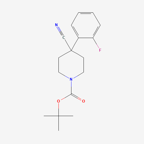 726198-18-1 tert-butyl 4-cyano-4-(2-fluorophenyl)piperidine-1-carboxylate chemical structure