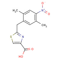 1421922-66-8 2-[(2,5-dimethyl-4-nitrophenyl)methyl]-1,3-thiazole-4-carboxylic acid chemical structure