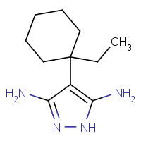 1375087-66-3 4-(1-ethylcyclohexyl)-1H-pyrazole-3,5-diamine chemical structure