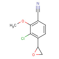 1255207-34-1 3-chloro-2-methoxy-4-(oxiran-2-yl)benzonitrile chemical structure