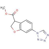 1374575-13-9 methyl 6-(tetrazol-1-yl)-2,3-dihydro-1-benzofuran-3-carboxylate chemical structure