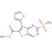 1462950-36-2 methyl 7-(furan-2-yl)-2-methylsulfonylthieno[3,2-d]pyrimidine-6-carboxylate chemical structure