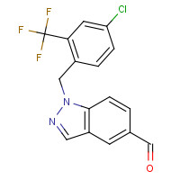 1312704-84-9 1-[[4-chloro-2-(trifluoromethyl)phenyl]methyl]indazole-5-carbaldehyde chemical structure