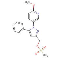 741287-27-4 [1-(6-methoxypyridin-3-yl)-5-phenylpyrazol-3-yl]methyl methanesulfonate chemical structure