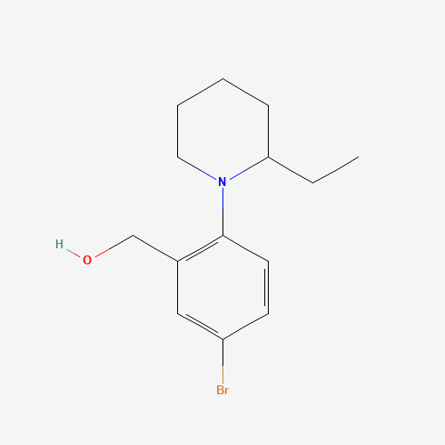 1229608-67-6 [5-bromo-2-(2-ethylpiperidin-1-yl)phenyl]methanol chemical structure