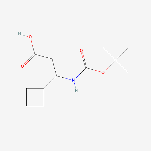 903094-78-0 3-cyclobutyl-3-[(2-methylpropan-2-yl)oxycarbonylamino]propanoic acid chemical structure