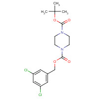 1144037-36-4 4-O-tert-butyl 1-O-[(3,5-dichlorophenyl)methyl] piperazine-1,4-dicarboxylate chemical structure