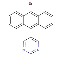 1304008-79-4 5-(10-bromoanthracen-9-yl)pyrimidine chemical structure