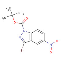 473416-22-7 tert-butyl 3-bromo-5-nitroindazole-1-carboxylate chemical structure