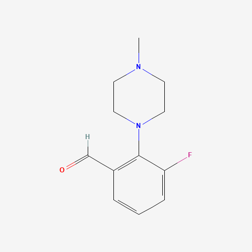 857263-82-2 3-fluoro-2-(4-methylpiperazin-1-yl)benzaldehyde chemical structure