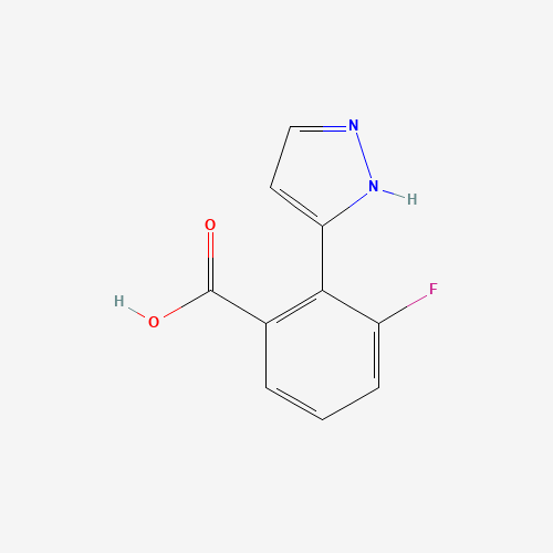 1293285-68-3 3-fluoro-2-(1H-pyrazol-5-yl)benzoic acid chemical structure