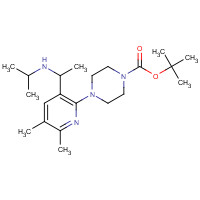 1385058-42-3 tert-butyl 4-[5,6-dimethyl-3-[1-(propan-2-ylamino)ethyl]pyridin-2-yl]piperazine-1-carboxylate chemical structure