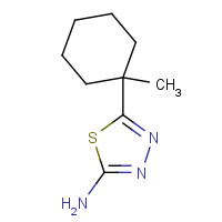57235-61-7 5-(1-methylcyclohexyl)-1,3,4-thiadiazol-2-amine chemical structure