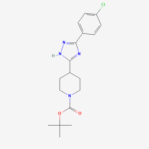 1205637-02-0 tert-butyl 4-[3-(4-chlorophenyl)-1H-1,2,4-triazol-5-yl]piperidine-1-carboxylate chemical structure