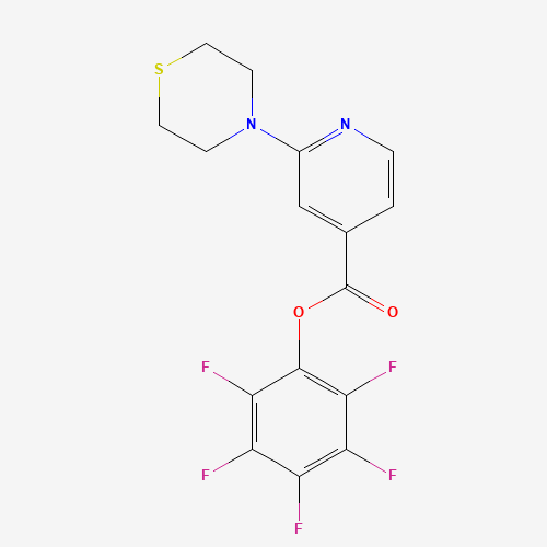 934570-42-0 (2,3,4,5,6-pentafluorophenyl) 2-thiomorpholin-4-ylpyridine-4-carboxylate chemical structure