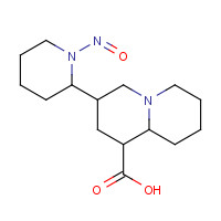38539-17-2 3-(1-nitrosopiperidin-2-yl)-2,3,4,6,7,8,9,9a-octahydro-1H-quinolizine-1-carboxylic acid chemical structure