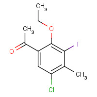 1382996-91-9 1-(5-chloro-2-ethoxy-3-iodo-4-methylphenyl)ethanone chemical structure