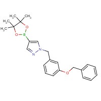 1430750-52-9 1-[(3-phenylmethoxyphenyl)methyl]-4-(4,4,5,5-tetramethyl-1,3,2-dioxaborolan-2-yl)pyrazole chemical structure
