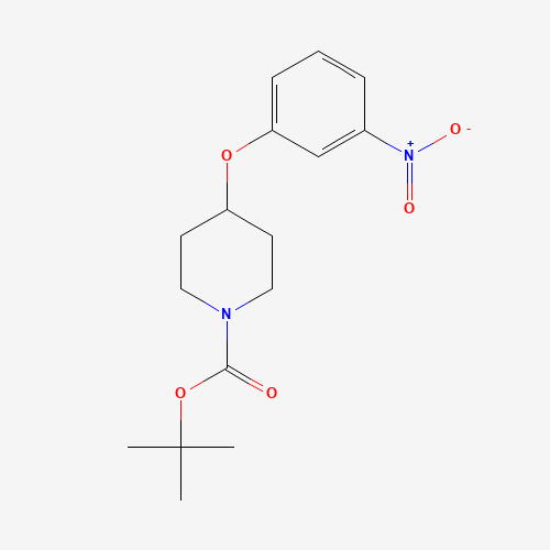 586412-88-6 tert-butyl 4-(3-nitrophenoxy)piperidine-1-carboxylate chemical structure