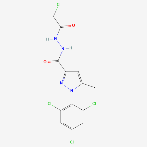 261510-96-7 N'-(2-chloroacetyl)-5-methyl-1-(2,4,6-trichlorophenyl)pyrazole-3-carbohydrazide chemical structure