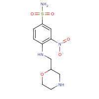 1228875-25-9 4-(morpholin-2-ylmethylamino)-3-nitrobenzenesulfonamide chemical structure