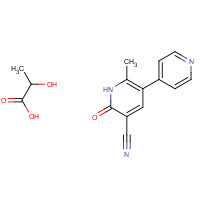100286-97-3 2-hydroxypropanoic acid;6-methyl-2-oxo-5-pyridin-4-yl-1H-pyridine-3-carbonitrile chemical structure