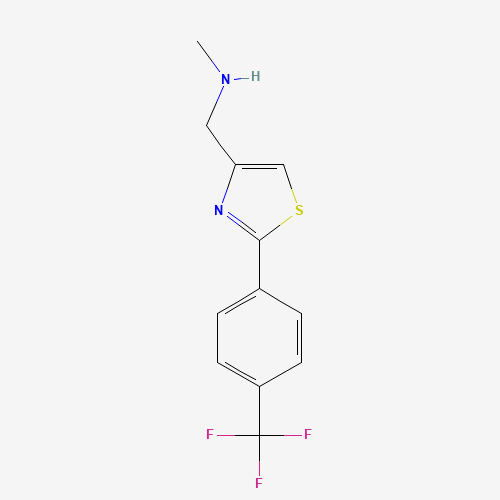 857284-26-5 N-methyl-1-[2-[4-(trifluoromethyl)phenyl]-1,3-thiazol-4-yl]methanamine chemical structure