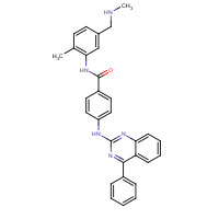 1059734-66-5 N-[2-methyl-5-(methylaminomethyl)phenyl]-4-[(4-phenylquinazolin-2-yl)amino]benzamide chemical structure