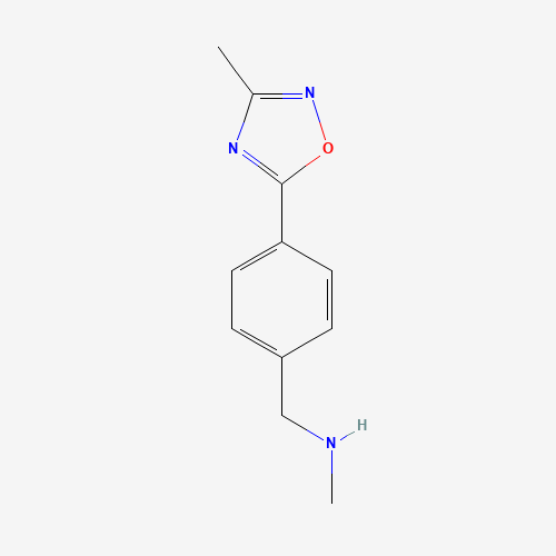 884507-32-8 N-methyl-1-[4-(3-methyl-1,2,4-oxadiazol-5-yl)phenyl]methanamine chemical structure