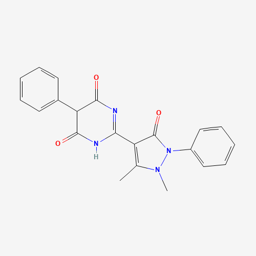 21585-49-9 2-(1,5-dimethyl-3-oxo-2-phenylpyrazol-4-yl)-5-phenyl-1H-pyrimidine-4,6-dione chemical structure