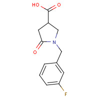 845546-23-8 1-[(3-fluorophenyl)methyl]-5-oxopyrrolidine-3-carboxylic acid chemical structure