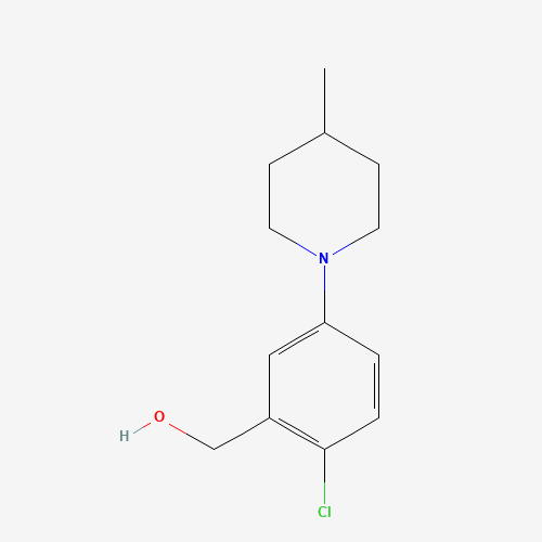 1242315-82-7 [2-chloro-5-(4-methylpiperidin-1-yl)phenyl]methanol chemical structure