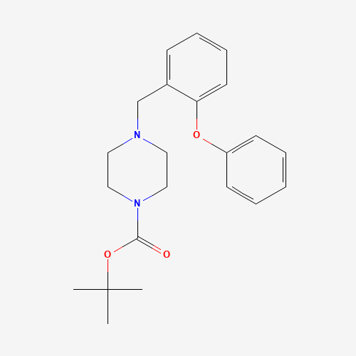 1460028-56-1 tert-butyl 4-[(2-phenoxyphenyl)methyl]piperazine-1-carboxylate chemical structure