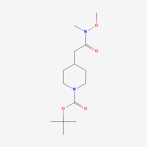 416852-69-2 tert-butyl 4-[2-[methoxy(methyl)amino]-2-oxoethyl]piperidine-1-carboxylate chemical structure
